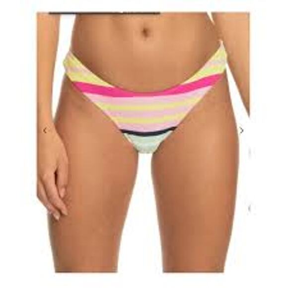 ROXY Soul Bikini Seacrest Stripe 2 Piece Set Large L Bralette Top Hipster Bottom - Picture 10 of 10